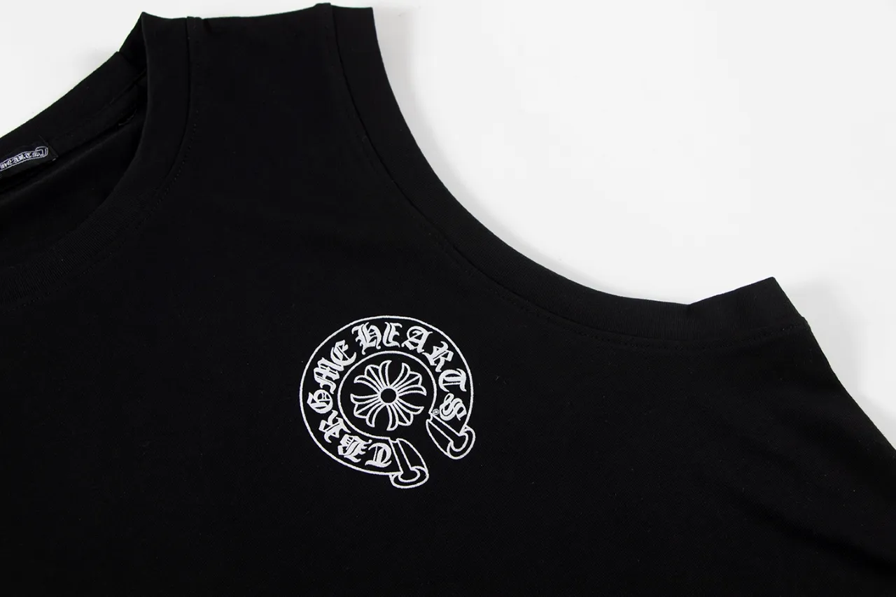 P150 Chrome Hearts Chrome Hearts Rainbow Horseshoe Print Tank Top T-Shirt Size: SMLXL Color: Black